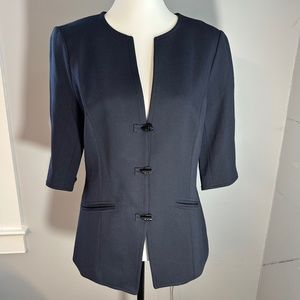 NWT Fitted 3/4 Sleeve Brooks Brothers Navy blazer RETAIL $248